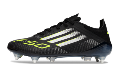 Adidas F50 Elite SG Soft Ground Soccer Cleats - Black/Silver/Yellow