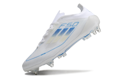 Adidas F50 Elite SG Soft Ground Soccer Cleats - White/Blue