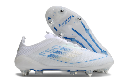 Adidas F50 Elite SG Soft Ground Soccer Cleats - White/Blue