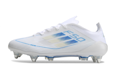 Adidas F50 Elite SG Soft Ground Soccer Cleats - White/Blue