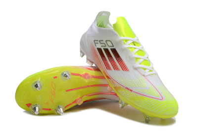 Adidas F50 Elite SG Soft Ground Soccer Cleats - White/Yellow/Red