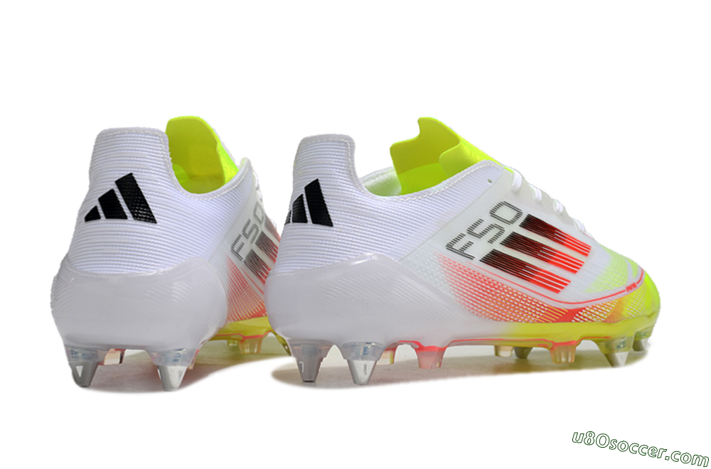 Adidas F50 Elite SG Soft Ground Soccer Cleats - White/Yellow/Red 6