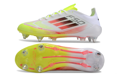 Adidas F50 Elite SG Soft Ground Soccer Cleats - White/Yellow/Red