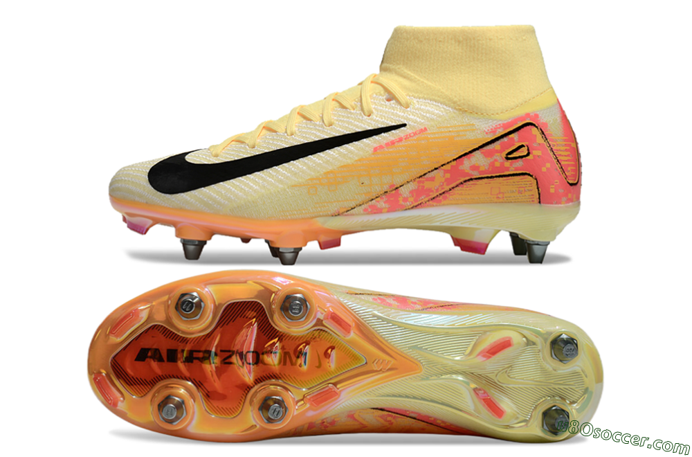 Nike Air Zoom Mercurial Superfly 10 Elite SG Soft Ground Soccer Cleats - Yellow/Black/Red 0