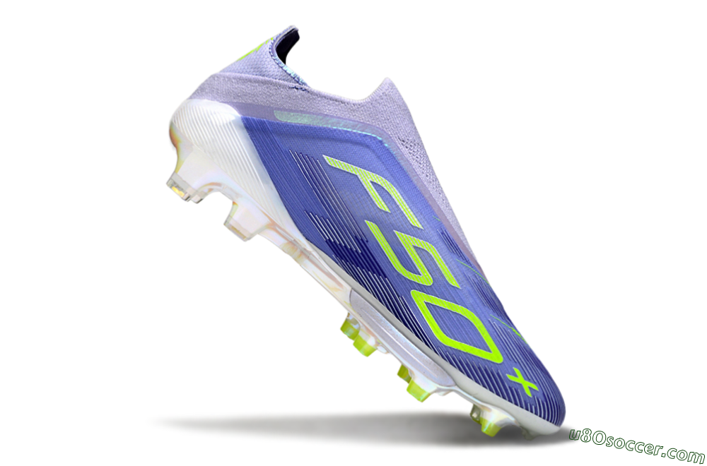 Adidas F50+ Elite Lightstrike Pro Laceless FG Firm Ground Soccer Cleats - Blue/Yellow 4