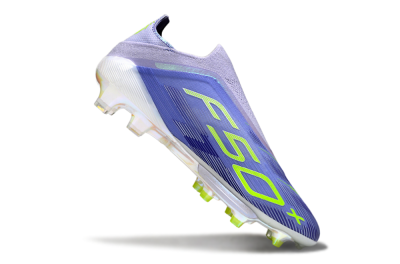Adidas F50+ Elite Lightstrike Pro Laceless FG Firm Ground Soccer Cleats - Blue/Yellow