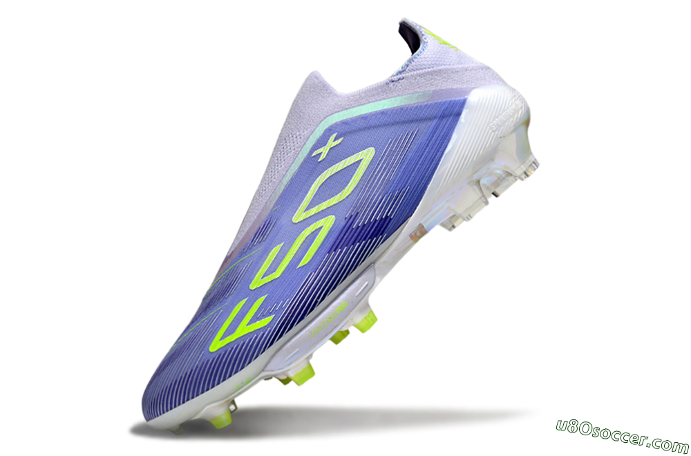 Adidas F50+ Elite Lightstrike Pro Laceless FG Firm Ground Soccer Cleats - Blue/Yellow 5