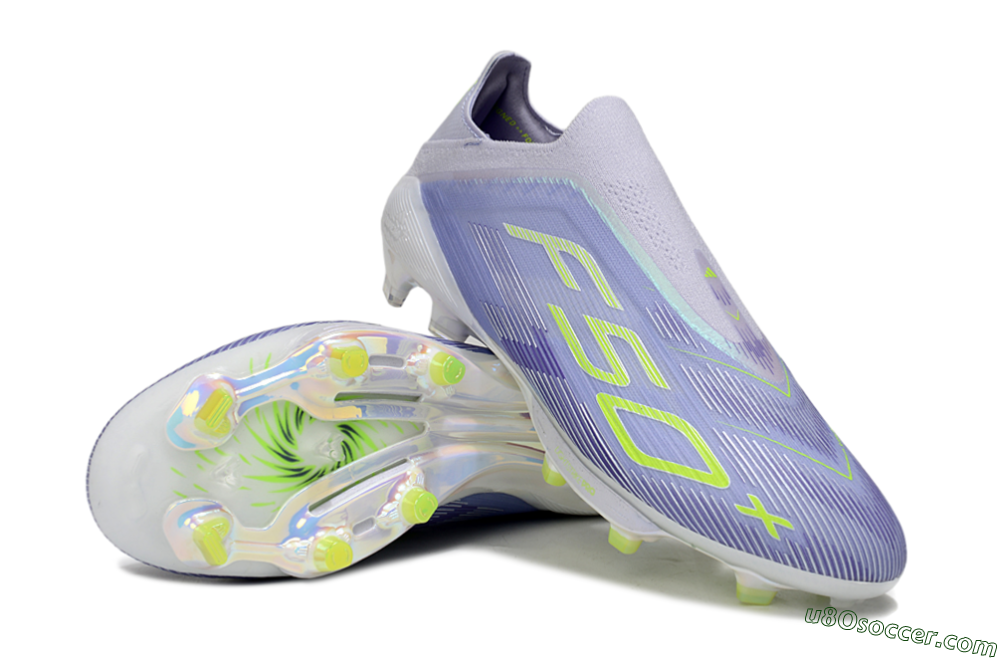 Adidas F50+ Elite Lightstrike Pro Laceless FG Firm Ground Soccer Cleats - Blue/Yellow 3