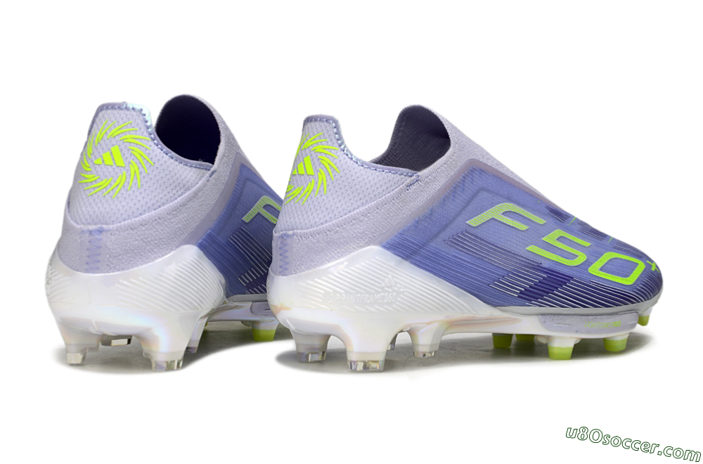 Adidas F50+ Elite Lightstrike Pro Laceless FG Firm Ground Soccer Cleats - Blue/Yellow 6