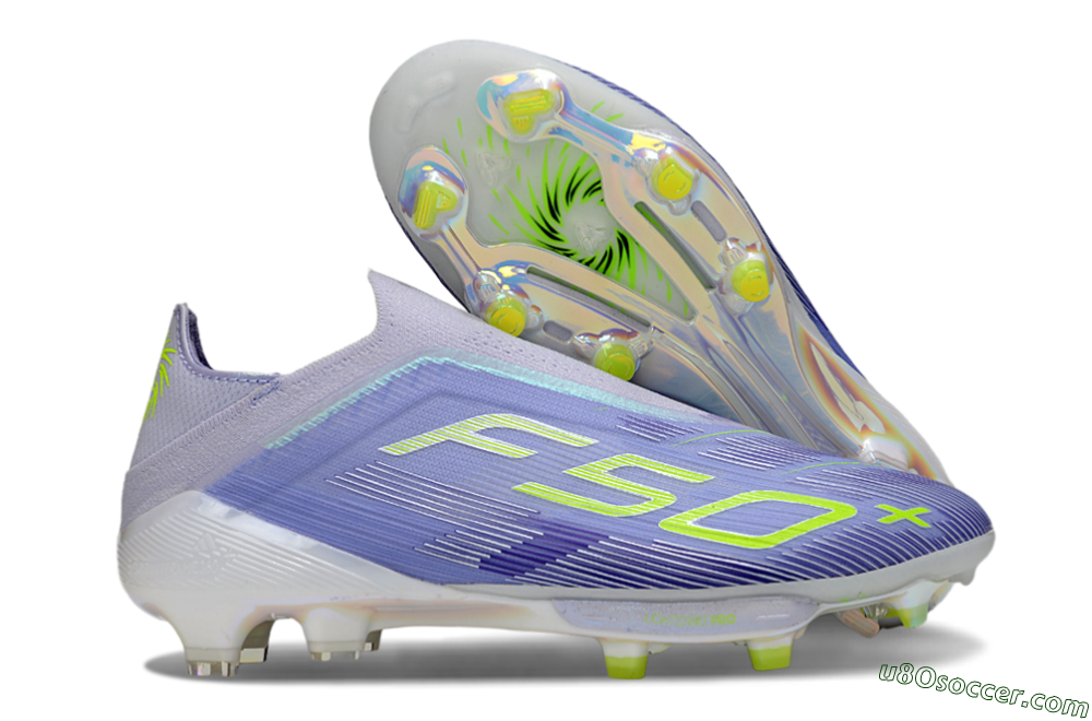 Adidas F50+ Elite Lightstrike Pro Laceless FG Firm Ground Soccer Cleats - Blue/Yellow 1