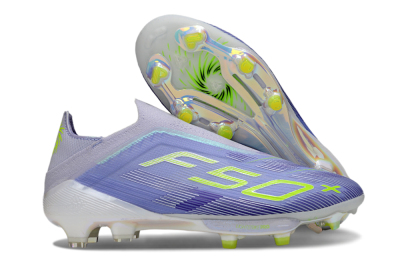 Adidas F50+ Elite Lightstrike Pro Laceless FG Firm Ground Soccer Cleats - Blue/Yellow