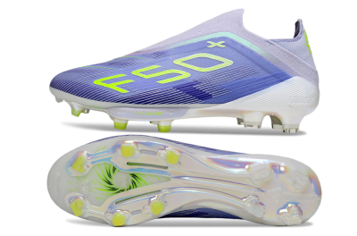 Adidas F50+ Elite Lightstrike Pro Laceless FG Firm Ground Soccer Cleats - Blue/Yellow