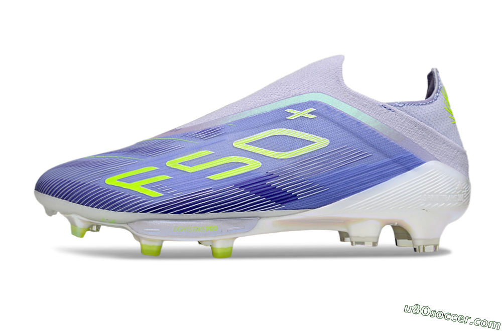 Adidas F50+ Elite Lightstrike Pro Laceless FG Firm Ground Soccer Cleats - Blue/Yellow 2