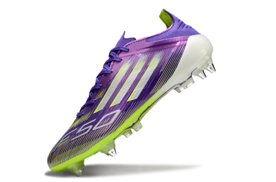 Adidas F50 Elite SG Soft Ground Soccer Cleats - Purple/Silver/Yellow