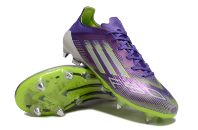 Adidas F50 Elite SG Soft Ground Soccer Cleats - Purple/Silver/Yellow