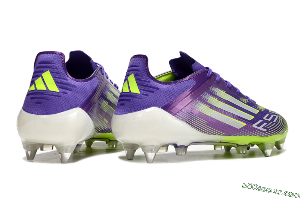 Adidas F50 Elite SG Soft Ground Soccer Cleats - Purple/Silver/Yellow 6