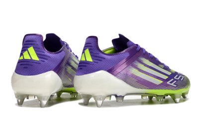 Adidas F50 Elite SG Soft Ground Soccer Cleats - Purple/Silver/Yellow