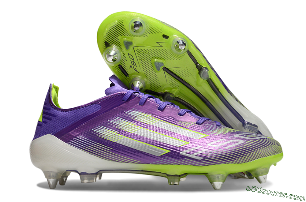 Adidas F50 Elite SG Soft Ground Soccer Cleats - Purple/Silver/Yellow 1