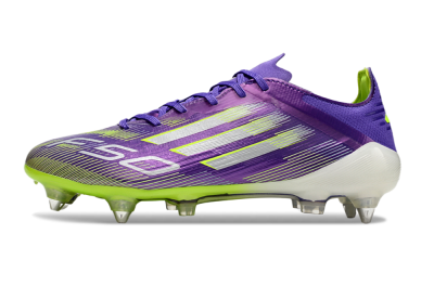 Adidas F50 Elite SG Soft Ground Soccer Cleats - Purple/Silver/Yellow