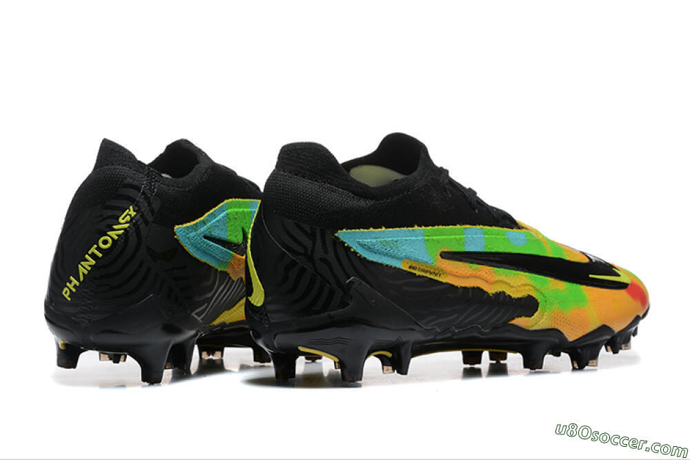 Nike Phantom GX Elite FG Firm Ground Soccer Cleats - Black/Rainbow 9