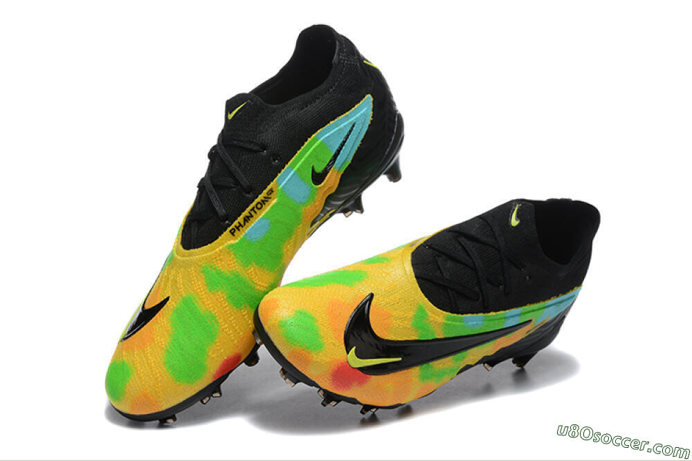 Nike Phantom GX Elite FG Firm Ground Soccer Cleats - Black/Rainbow 6