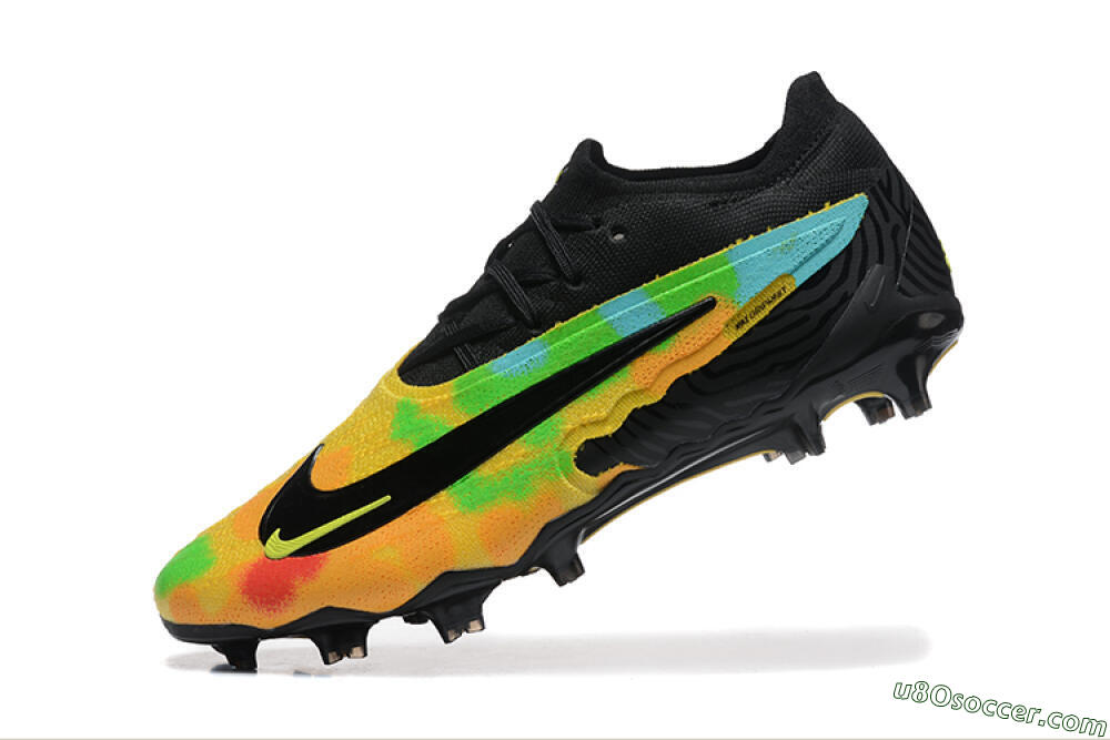 Nike Phantom GX Elite FG Firm Ground Soccer Cleats - Black/Rainbow 8