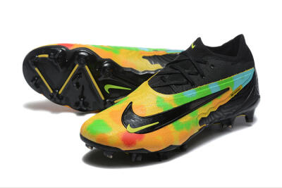 Nike Phantom GX Elite FG Firm Ground Soccer Cleats - Black/Rainbow