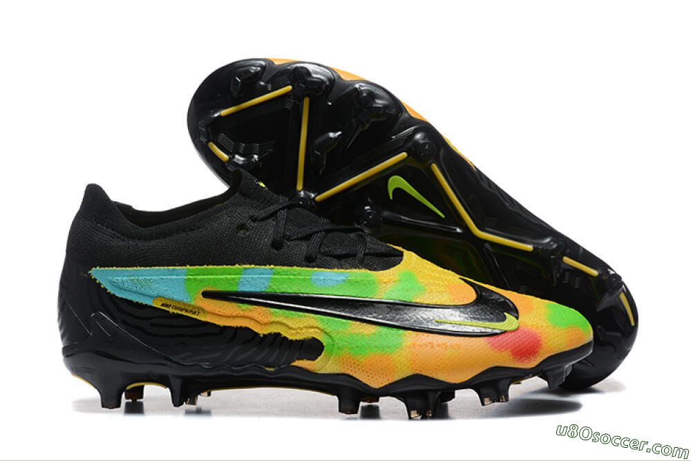 Nike Phantom GX Elite FG Firm Ground Soccer Cleats - Black/Rainbow 1