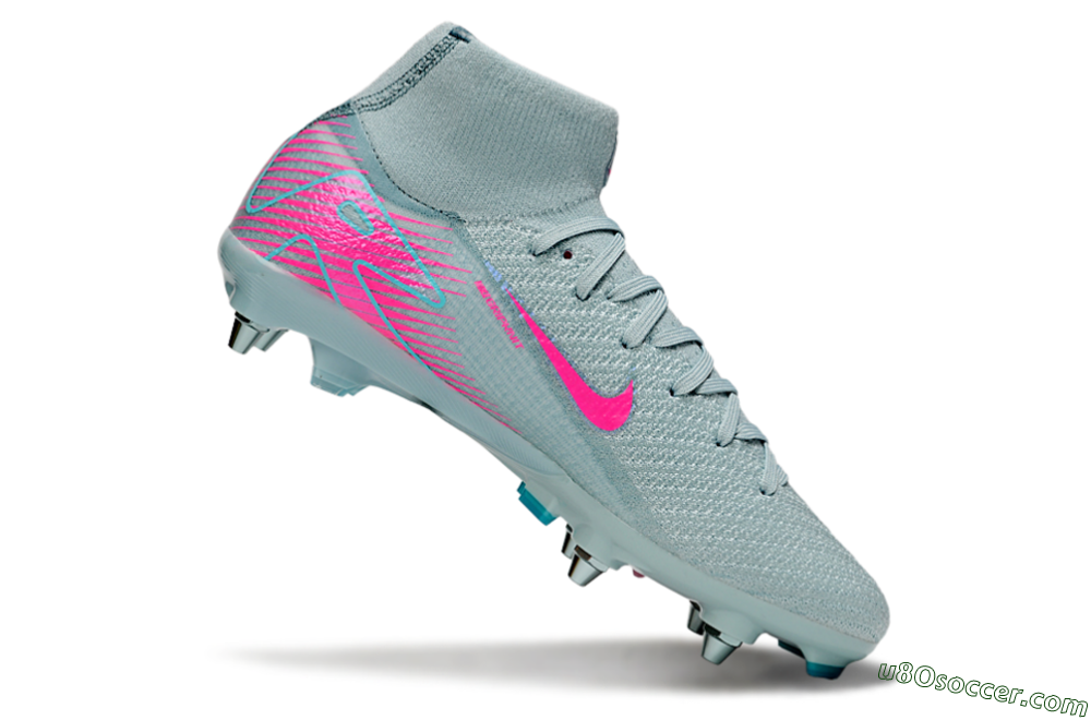 Nike Air Zoom Mercurial Superfly 10 Elite SG Soft Ground Soccer Cleats - Jade/Pink 4