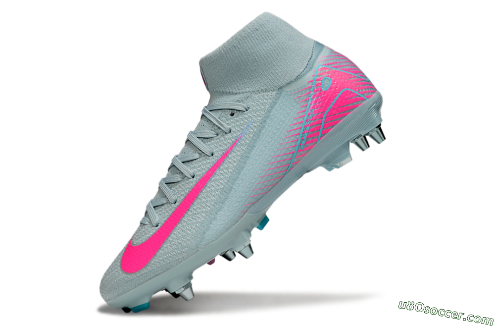 Nike Air Zoom Mercurial Superfly 10 Elite SG Soft Ground Soccer Cleats - Jade/Pink 5