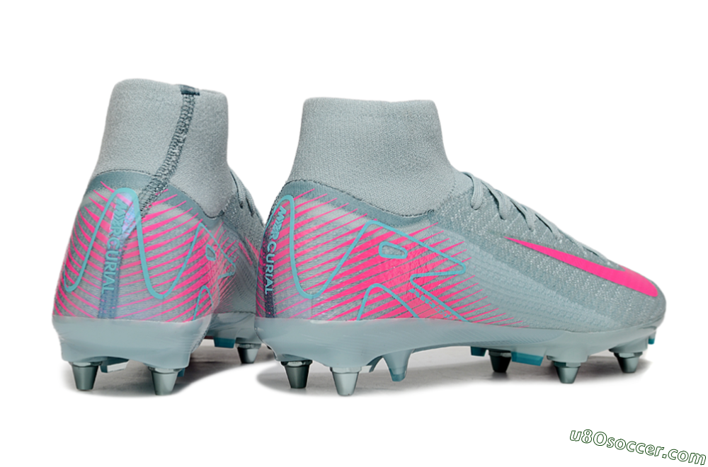 Nike Air Zoom Mercurial Superfly 10 Elite SG Soft Ground Soccer Cleats - Jade/Pink 6