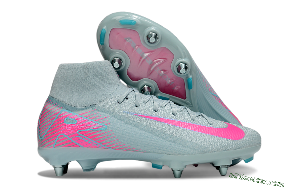Nike Air Zoom Mercurial Superfly 10 Elite SG Soft Ground Soccer Cleats - Jade/Pink 1
