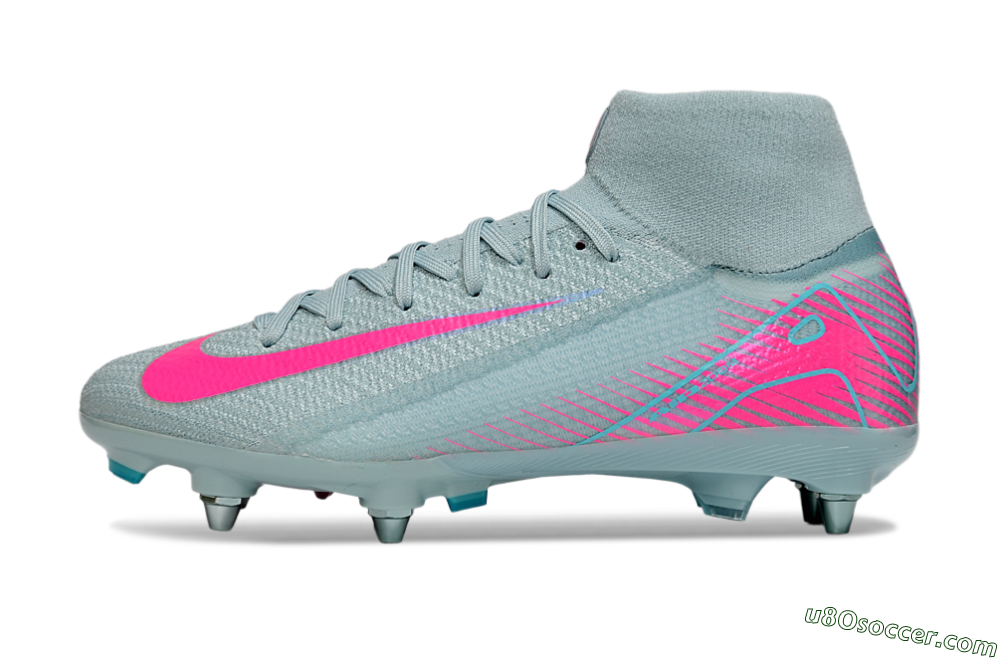 Nike Air Zoom Mercurial Superfly 10 Elite SG Soft Ground Soccer Cleats - Jade/Pink 2