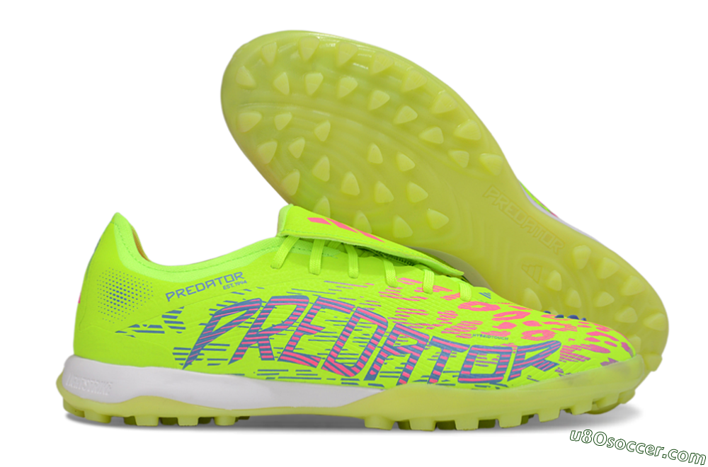 Adidas Predator Elite Foldover Tongue TF Artificial Turf Soccer Shoes - Yellow/Pink/White 1