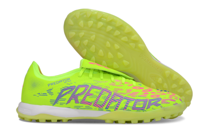 Adidas Predator Elite Foldover Tongue TF Artificial Turf Soccer Shoes - Yellow/Pink/White