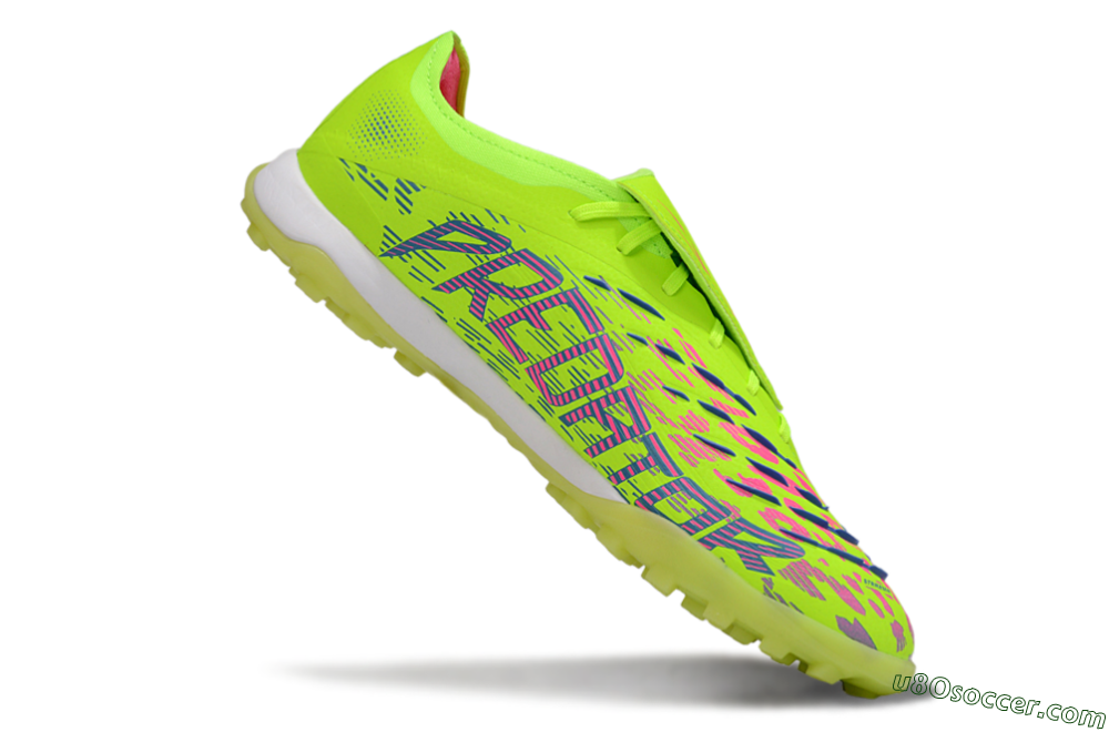 Adidas Predator Elite Foldover Tongue TF Artificial Turf Soccer Shoes - Yellow/Pink/White 4