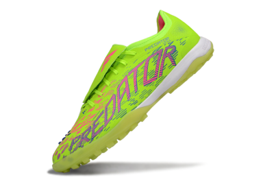 Adidas Predator Elite Foldover Tongue TF Artificial Turf Soccer Shoes - Yellow/Pink/White