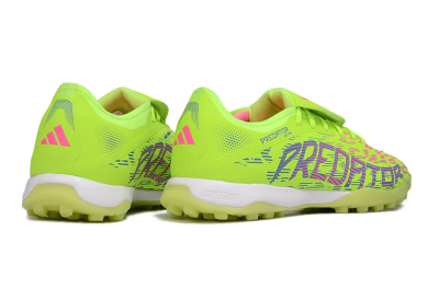 Adidas Predator Elite Foldover Tongue TF Artificial Turf Soccer Shoes - Yellow/Pink/White