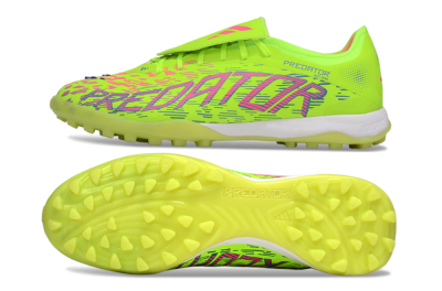 Adidas Predator Elite Foldover Tongue TF Artificial Turf Soccer Shoes - Yellow/Pink/White
