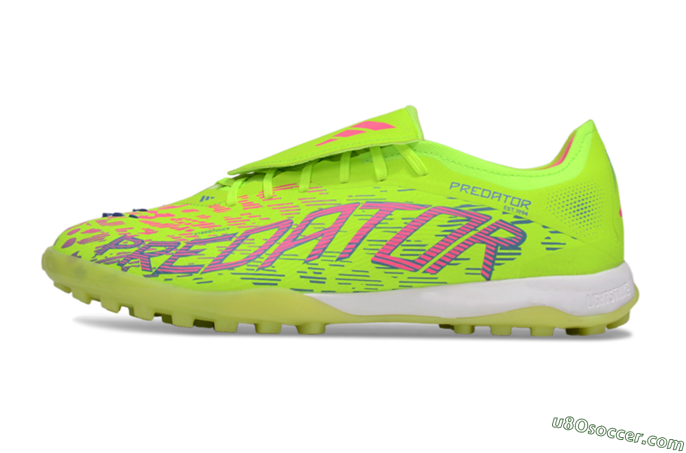 Adidas Predator Elite Foldover Tongue TF Artificial Turf Soccer Shoes - Yellow/Pink/White 2