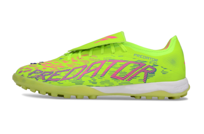 Adidas Predator Elite Foldover Tongue TF Artificial Turf Soccer Shoes - Yellow/Pink/White