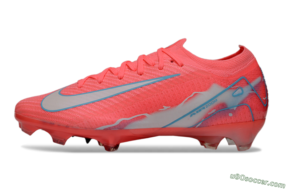 Nike Air Zoom Mercurial Vapor 16 Elite FG Firm Ground Soccer Cleats - Red/Jade/Grey 2