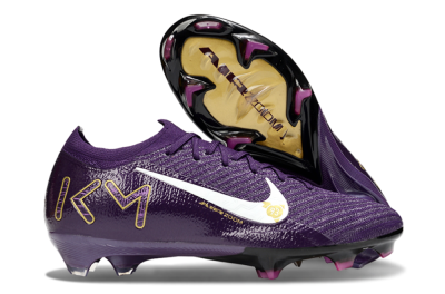 Nike Air Zoom Mercurial Vapor 16 Elite FG Firm Ground Soccer Cleats - Purple/White/Gold