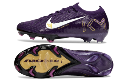 Nike Air Zoom Mercurial Vapor 16 Elite FG Firm Ground Soccer Cleats - Purple/White/Gold