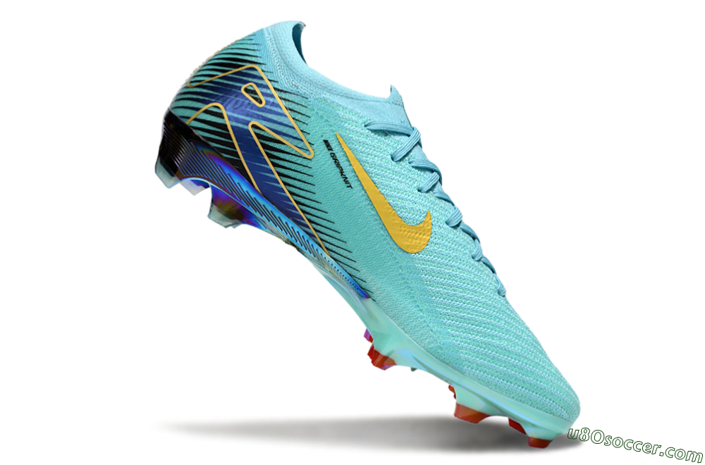 Nike Air Zoom Mercurial Vapor 16 Elite FG Firm Ground Soccer Cleats - Jade/Gold/Blue 4