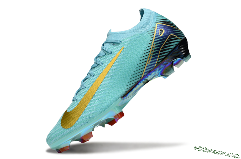 Nike Air Zoom Mercurial Vapor 16 Elite FG Firm Ground Soccer Cleats - Jade/Gold/Blue 5
