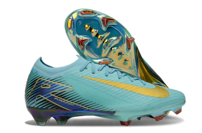 Nike Air Zoom Mercurial Vapor 16 Elite FG Firm Ground Soccer Cleats - Jade/Gold/Blue