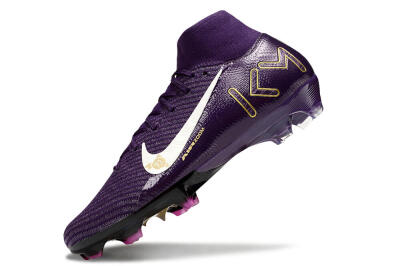Nike Air Zoom Mercurial Superfly 10 Elite FG Firm Ground Soccer Cleats - Purple/White/Gold