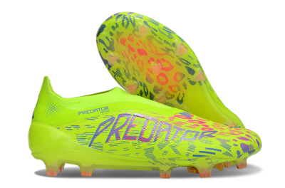 Adidas Predator 25 Elite Laceless FG Firm Ground Soccer Cleats - Yellow/Pink/White