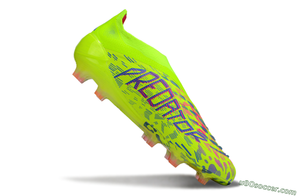 Adidas Predator 25 Elite Laceless FG Firm Ground Soccer Cleats - Yellow/Pink/White 4